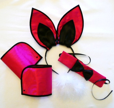 playboy-bunny-set--cerise-pink-&amp-black---5piece-set-
